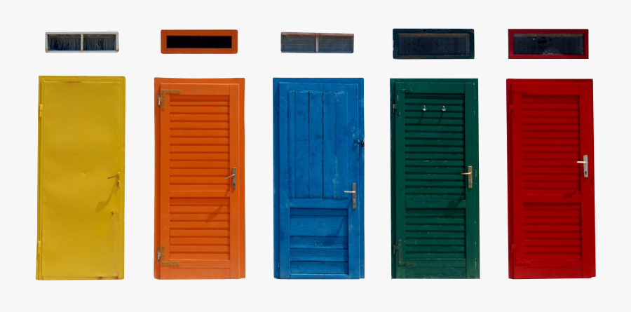 Multicolored Closed Door Png Image - Window And Door Color, Transparent Clipart