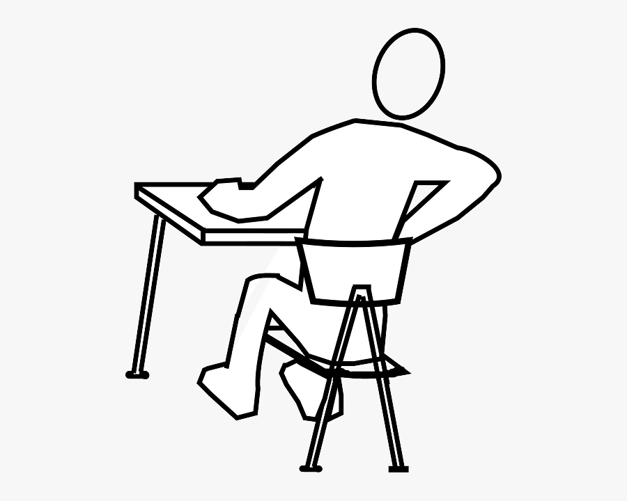 Uncomfortable Student Cliparts - Draw A Person Sitting, Transparent Clipart