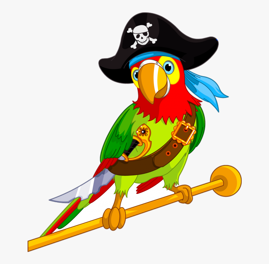 Pirate Stickers Animals Discount For Kids Deco - Pirate Parrot Clipart Tran...