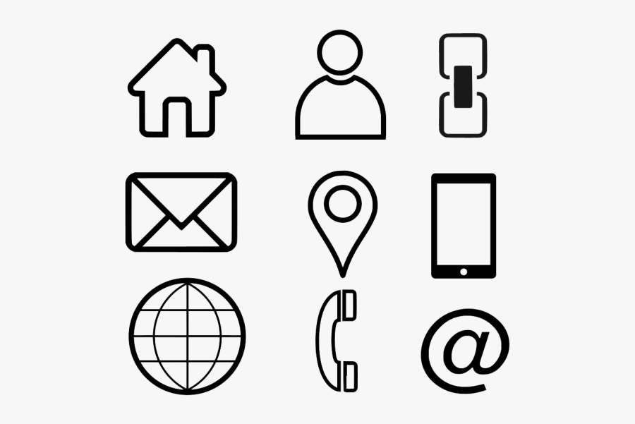 Icon For Business Card Png, Transparent Clipart