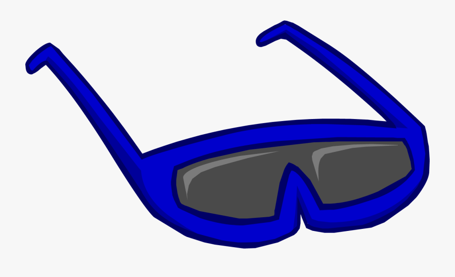 Image Blue Sunglasses Clothing Icon Id Png - Blue Glasses Club Penguin, Transparent Clipart
