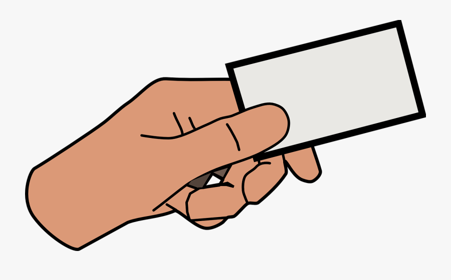 Hand Card Holding Business Png Image - Hand Holding Paper Clipart, Transparent Clipart