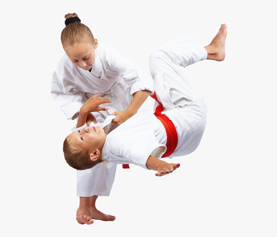 Girl Throwing A Boy To The Ground - Judo Kid, Transparent Clipart
