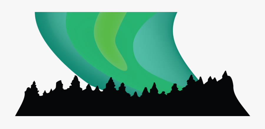 Transparent Northern Lights Png - Silhouette, Transparent Clipart
