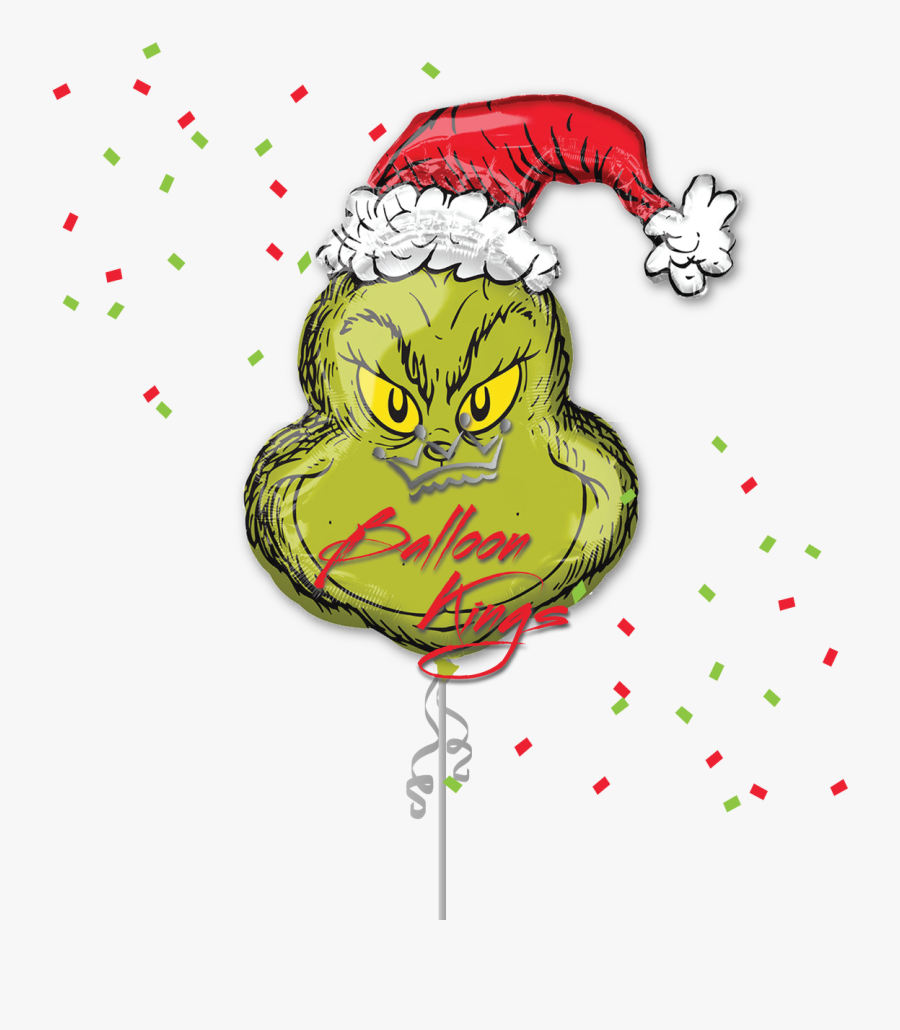 Grinch Balloon, Transparent Clipart