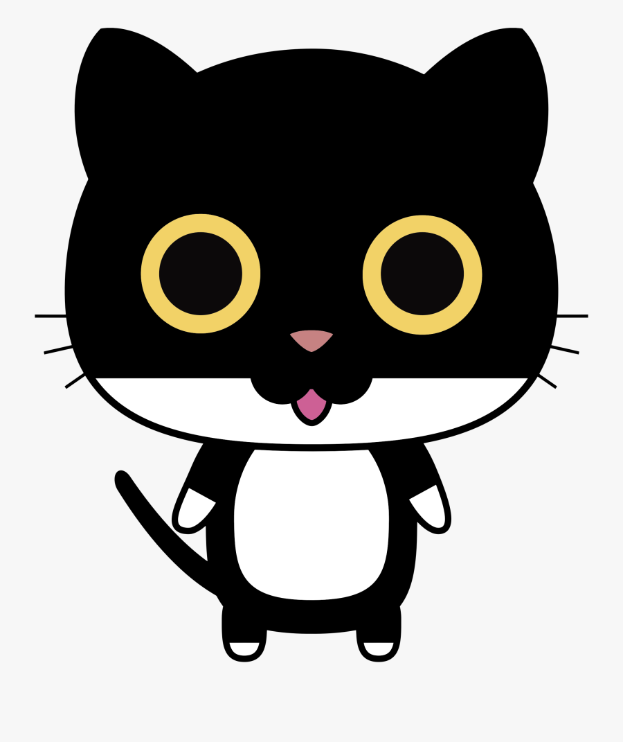 Black Anthropomorphic Cat Free Library - Cats Cartoon Baby Png, Transparent Clipart
