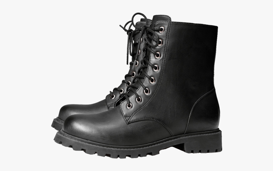 Boot Png- - Black Combat Boots Transparent, Transparent Clipart