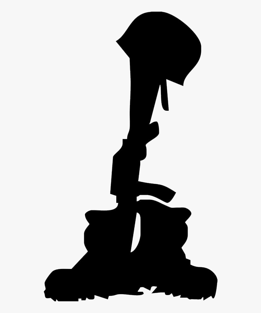 Fallen Soldier Silhouette, Transparent Clipart