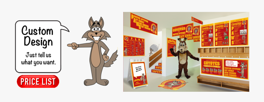 Cougar Mascots Elementary School, Transparent Clipart