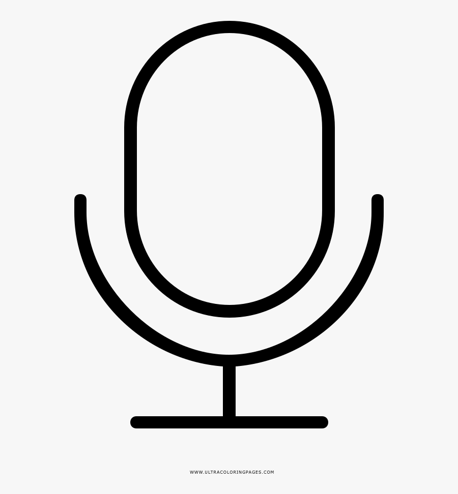 Mic Coloring Page - Circle, Transparent Clipart