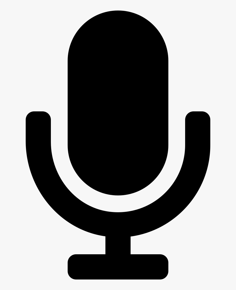 Font Awesome 5 Solid Microphone - Podcast Clipart Black And White, Transparent Clipart