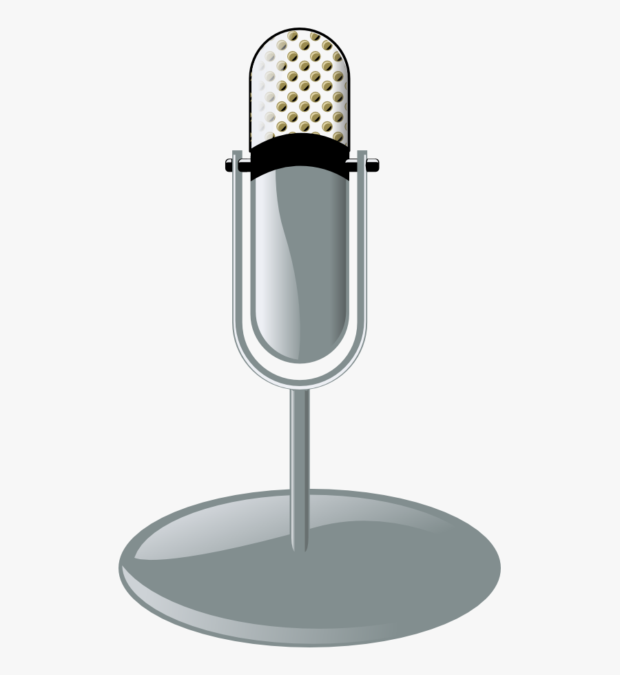 Old Microphone Cleanup Style Black White Line Art Musical - White Microphone Clipart Transparent, Transparent Clipart