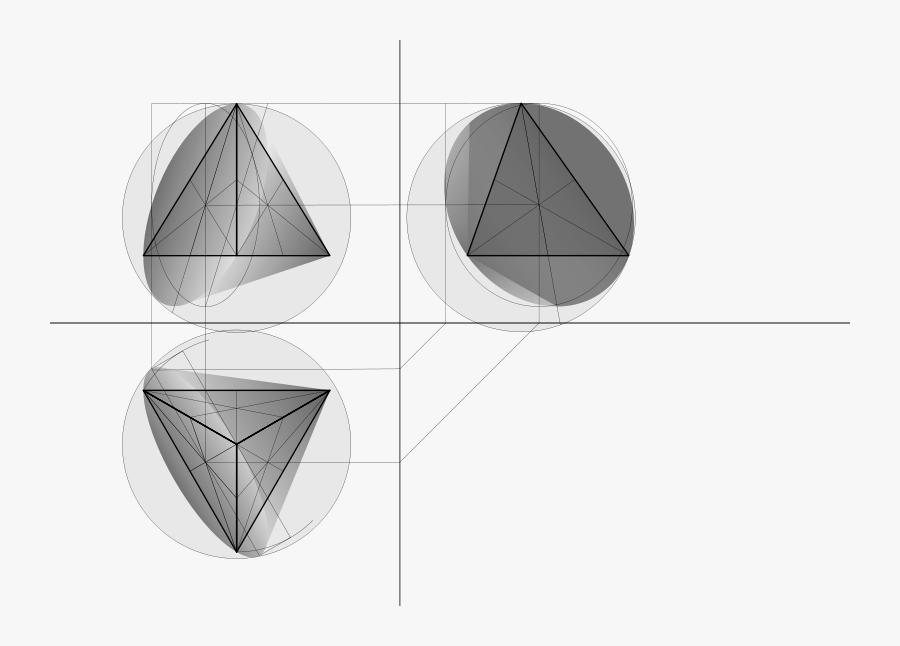Cone 3 Enveloped Tetrahedron Construction, Transparent Clipart