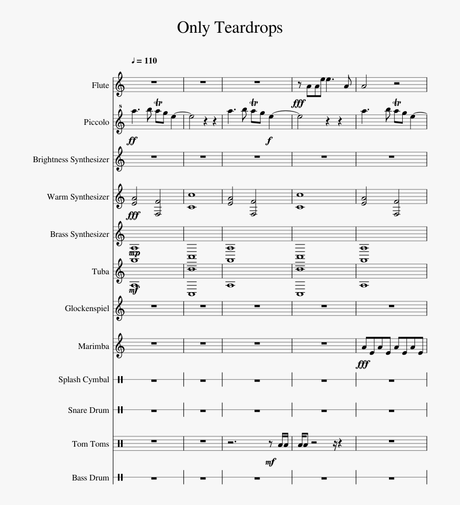 Only Teardrops Sheet Music 1 Of 38 Pages - La Llorona Partitura Violin, Transparent Clipart