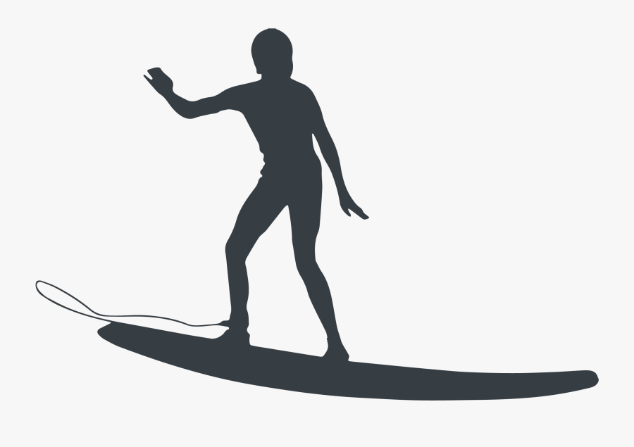 Athlete Silhouette - Surfboard - Stand Up Paddle Surfing, Transparent Clipart