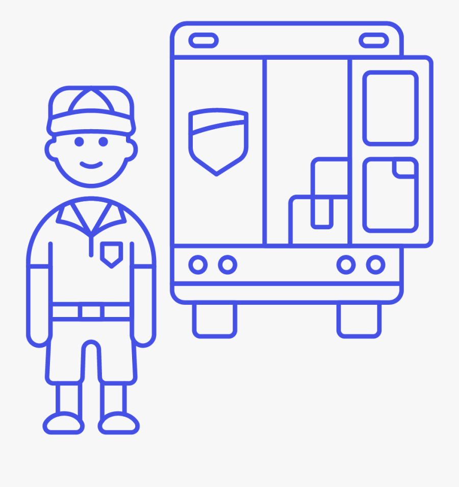 Mailman Clipart Mail Truck Jail Mailman Outline , Free Transparent