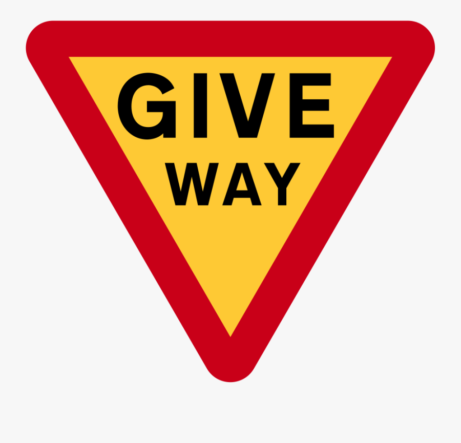 Nigeria Road Sign Give Way Svg Wikimedia Commons - Traffic Signs Give Way, Transparent Clipart