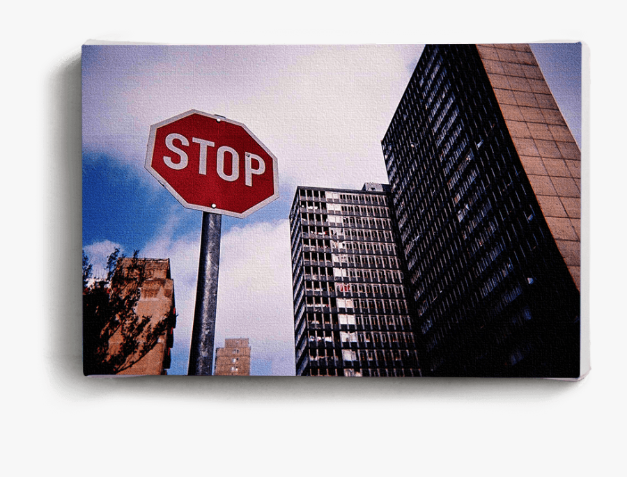 Canvas Print Stop Sign - Stop Sign, Transparent Clipart