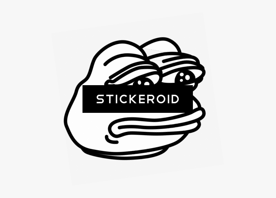 Black And White Sad Pepe - Sad Pepe Black And White, Transparent Clipart