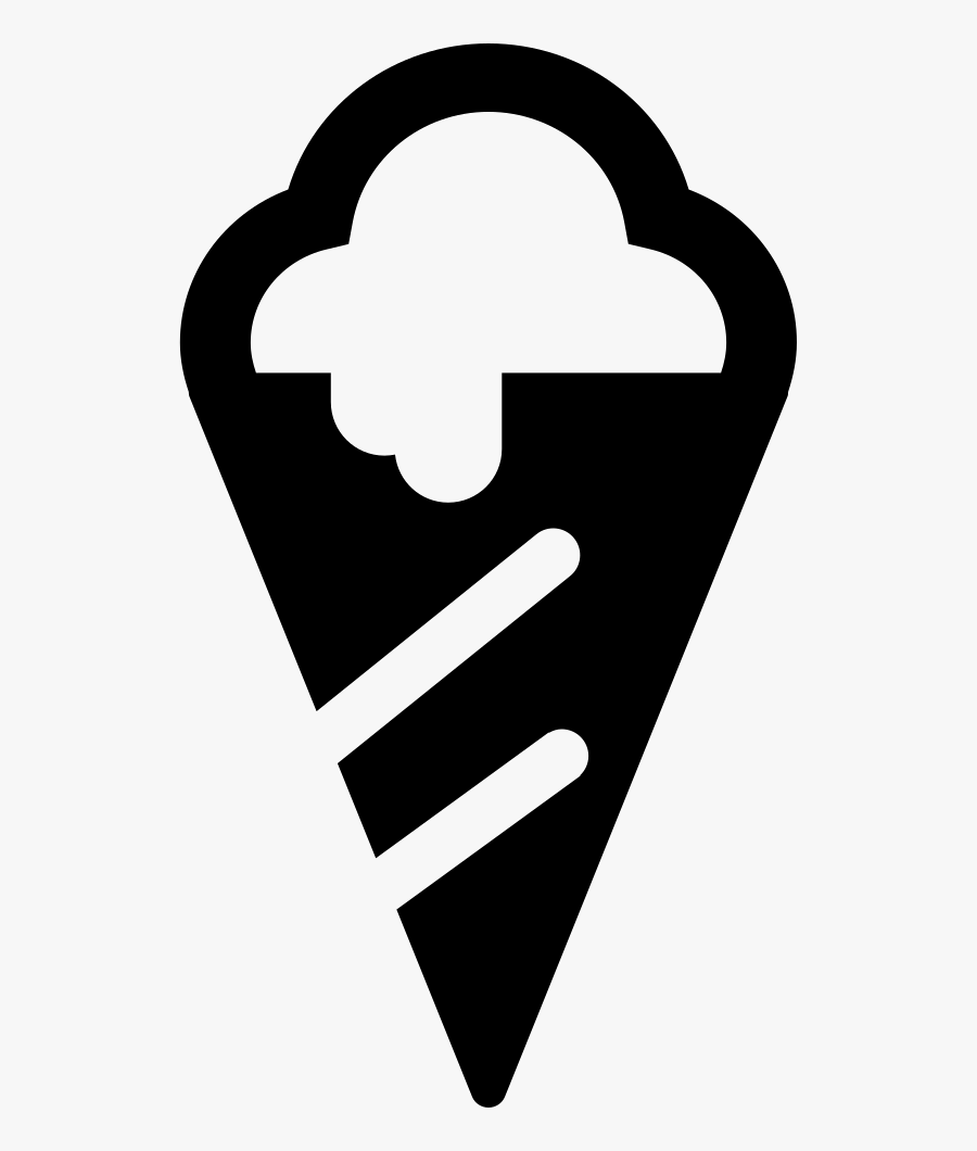 Ice Cream Cone Of Summer Beach - Silueta Helado Png, Transparent Clipart