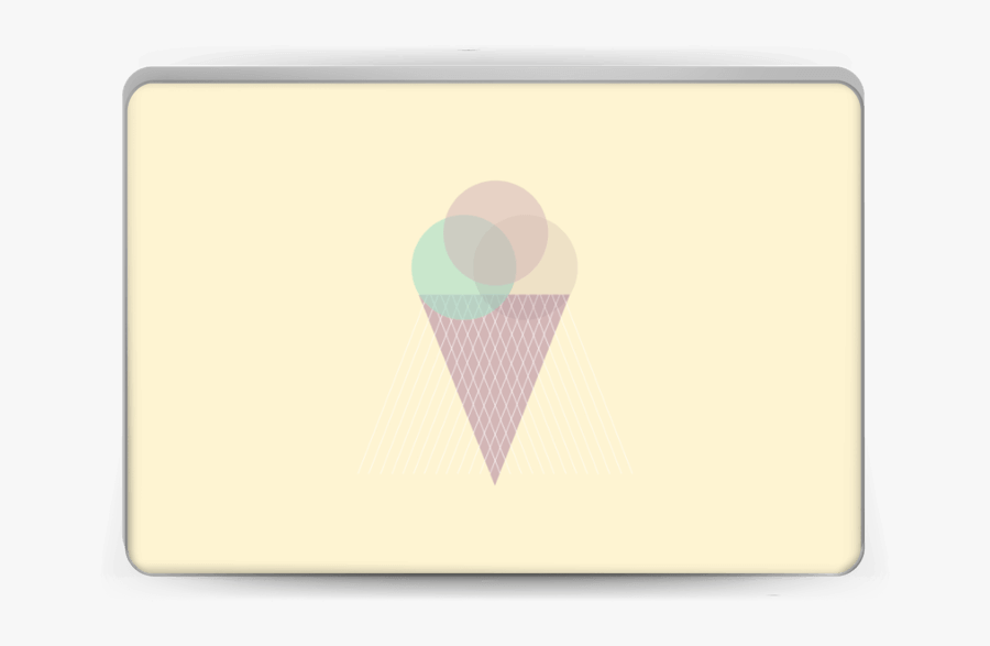 Sunny Yellow Ice Cream Skin Laptop - Ice Cream, Transparent Clipart