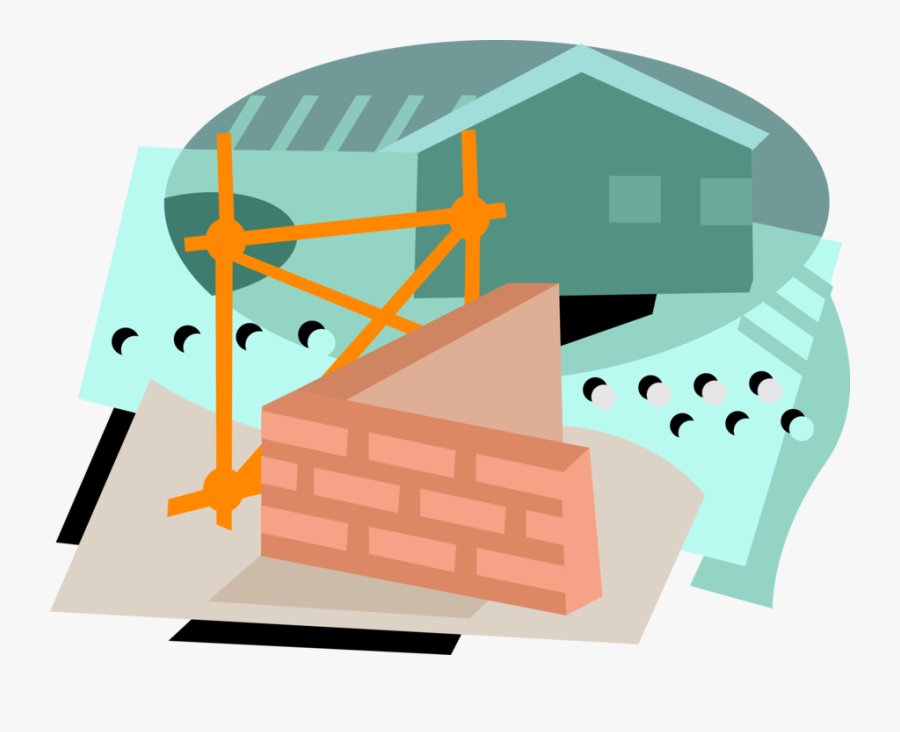 Vector Illustration Of Building Construction Masonry, Transparent Clipart