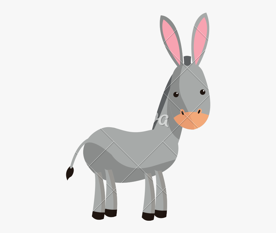 Clip Art Cute Donkey Pics - Cute Cartoon Donkey, Transparent Clipart