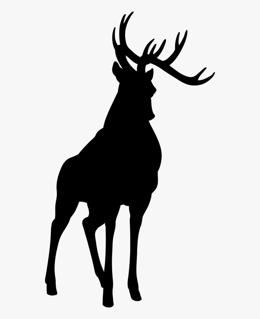 Clip Art Reindeer Silhouette Scalable Vector Graphics - Elk, Transparent Clipart