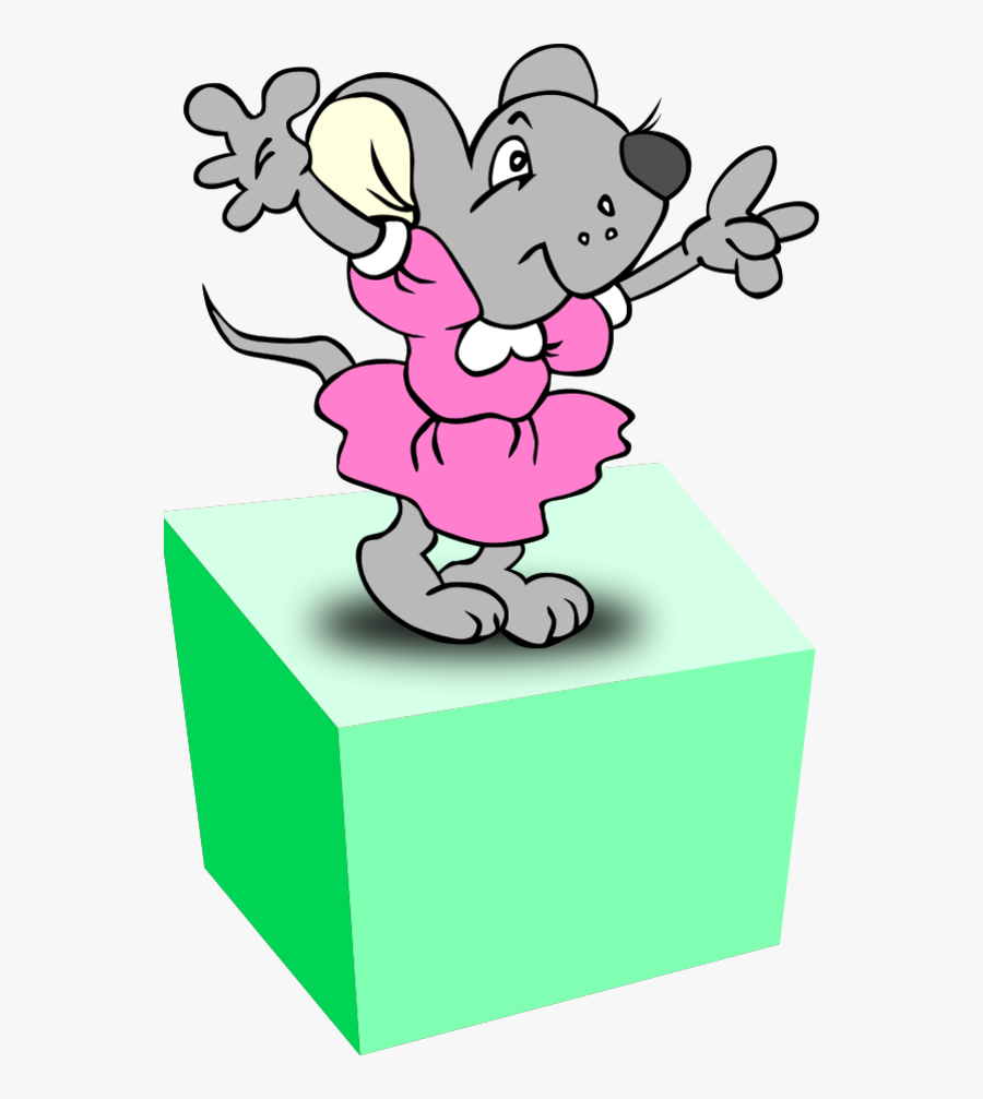 On Clip Art - Mouse Behind The Box, Transparent Clipart