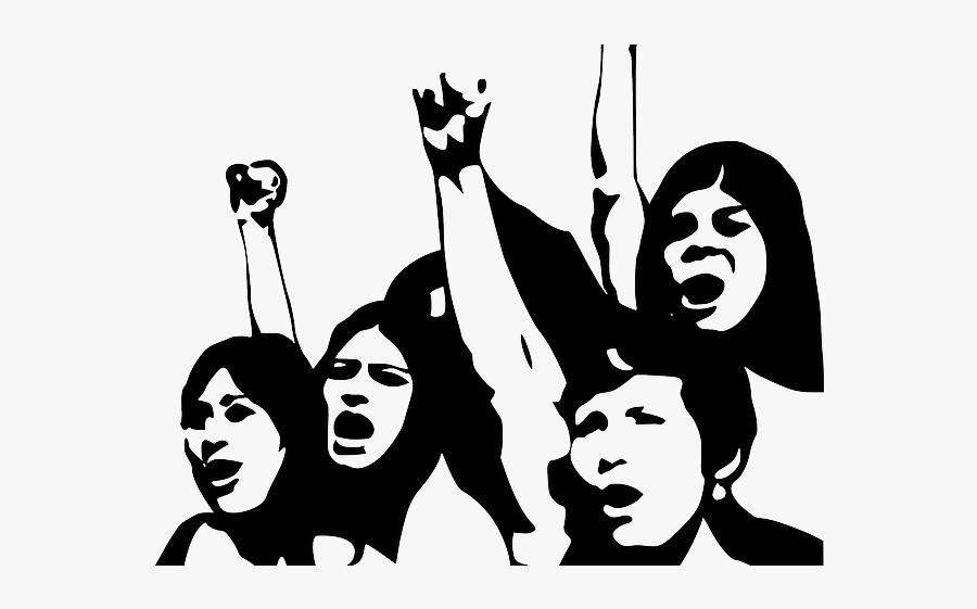 Women Protesting Clipart, Transparent Clipart