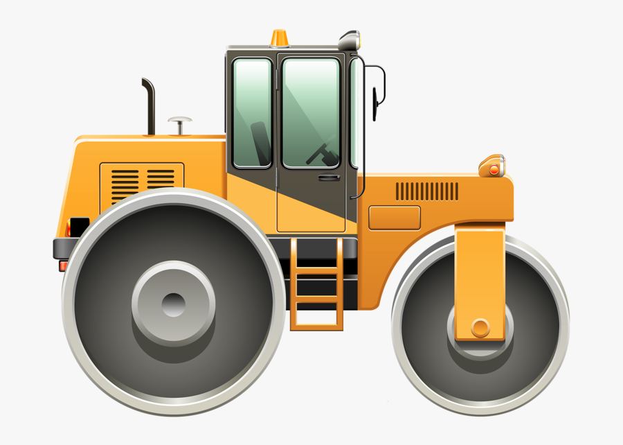 壓路機 卡通, Transparent Clipart