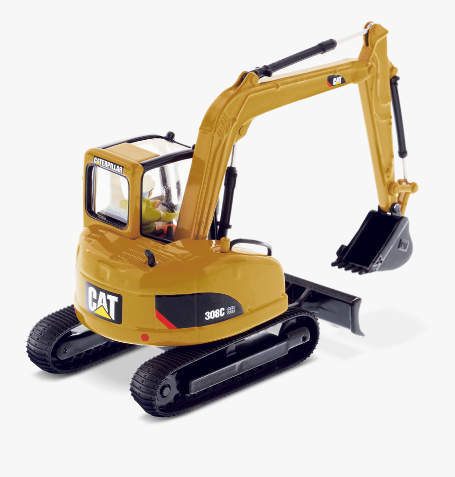 Cat 308c Cr Hydraulic Excavator - Diecast Excavator, Transparent Clipart