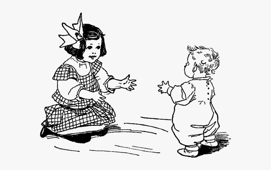 Big Sister Clipart Black And White, Transparent Clipart