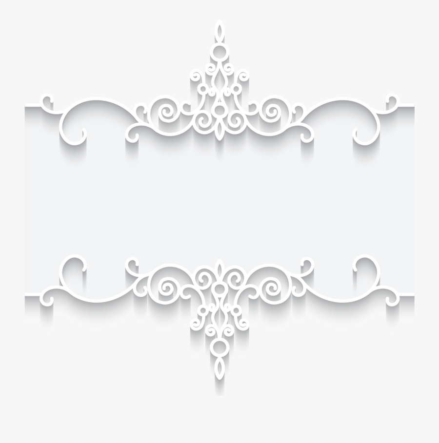 Picture Vector Lace Pattern Frame Illustration Textile - Black And Silver Frame Png, Transparent Clipart