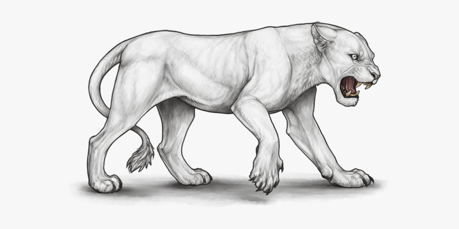 Lion Page - Lioden Evil Pose, Transparent Clipart