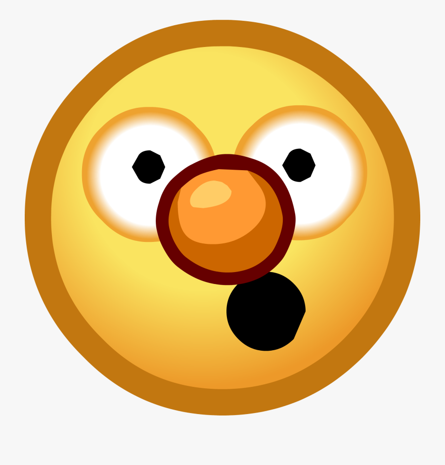 Transparent Shocked Face Clipart - Club Penguin Emojis, Transparent Clipart