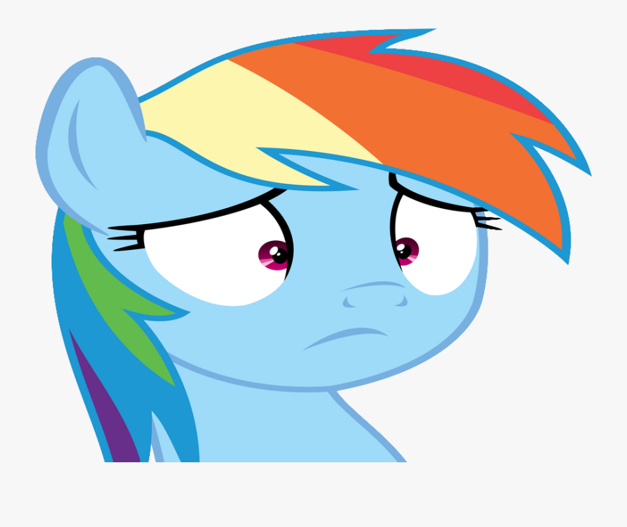 Sticker Other Rainbow Dash My Little Pony Mlp Bleu - Rainbow Dash Surprised, Transparent Clipart