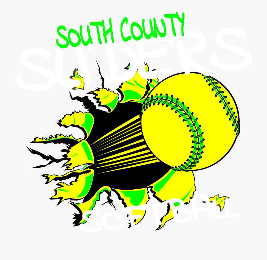 Softball Logos Black And White, Transparent Clipart