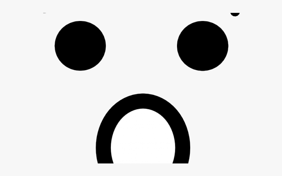 Surprised Face Cartoon - Circle, Transparent Clipart