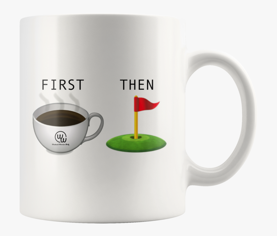 First Coffee Then Golf Emoji Mug - Coffee And Golf, Transparent Clipart