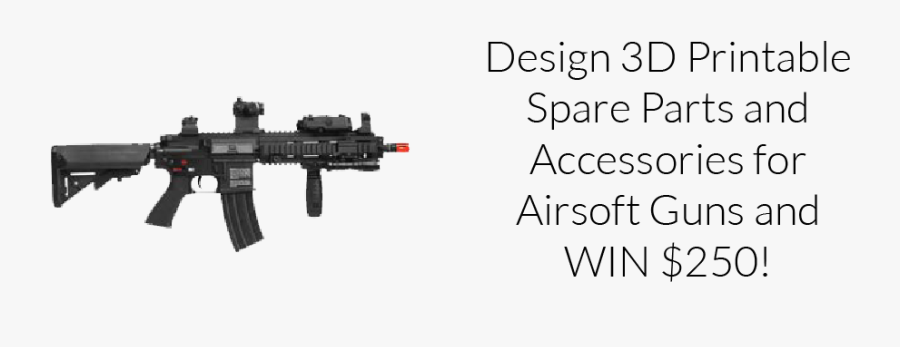 Airsoft 3d Design Challenge - Rifle, Transparent Clipart