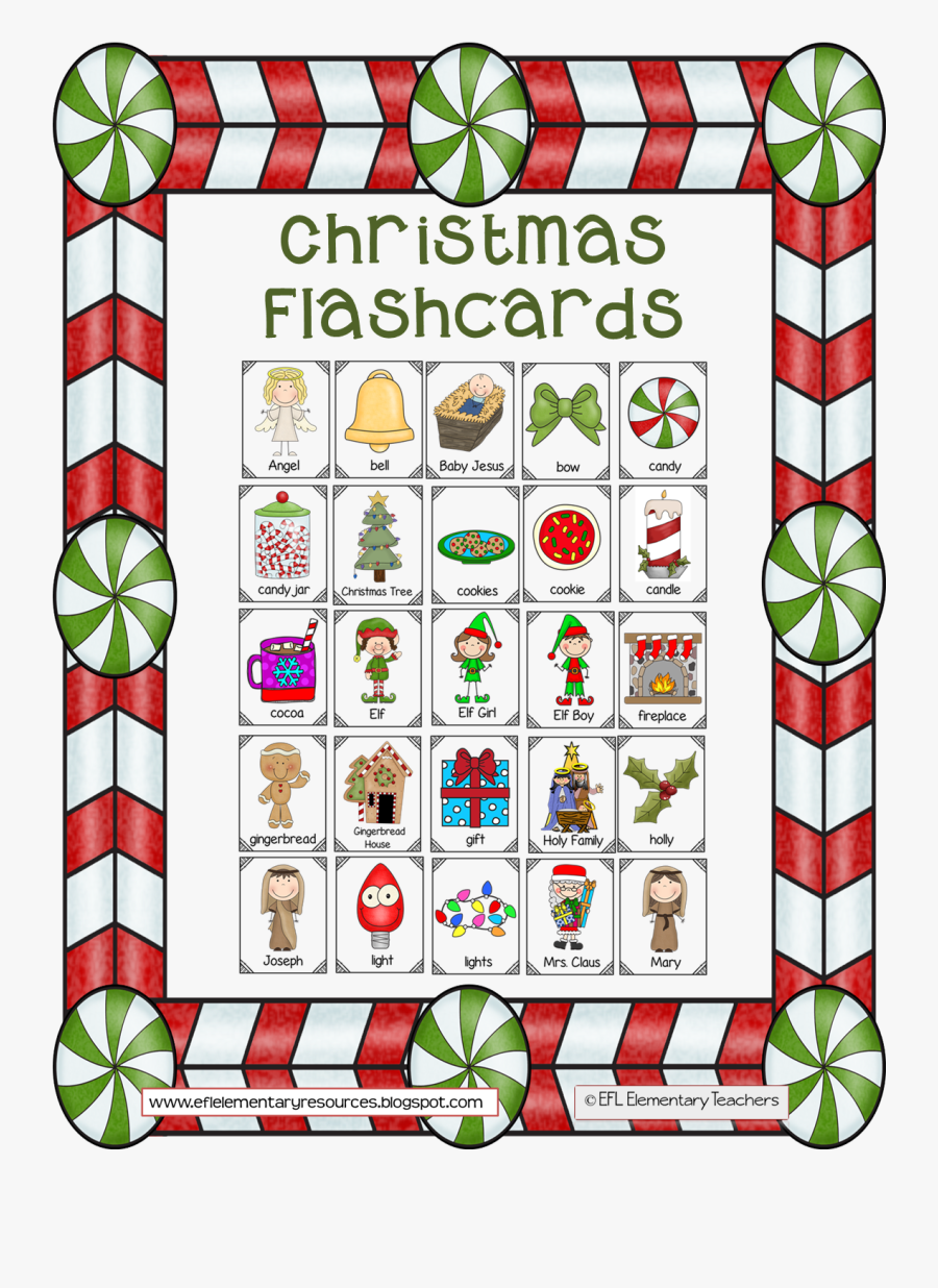Christmas Flashcards, Transparent Clipart