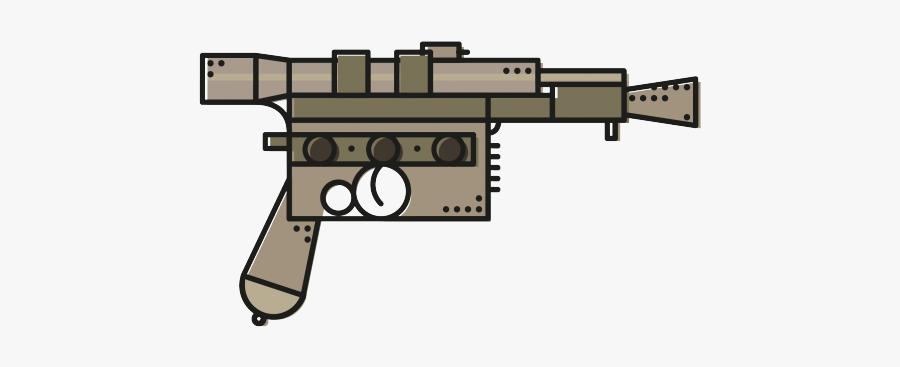 Han Solo Blaster Icon, Transparent Clipart