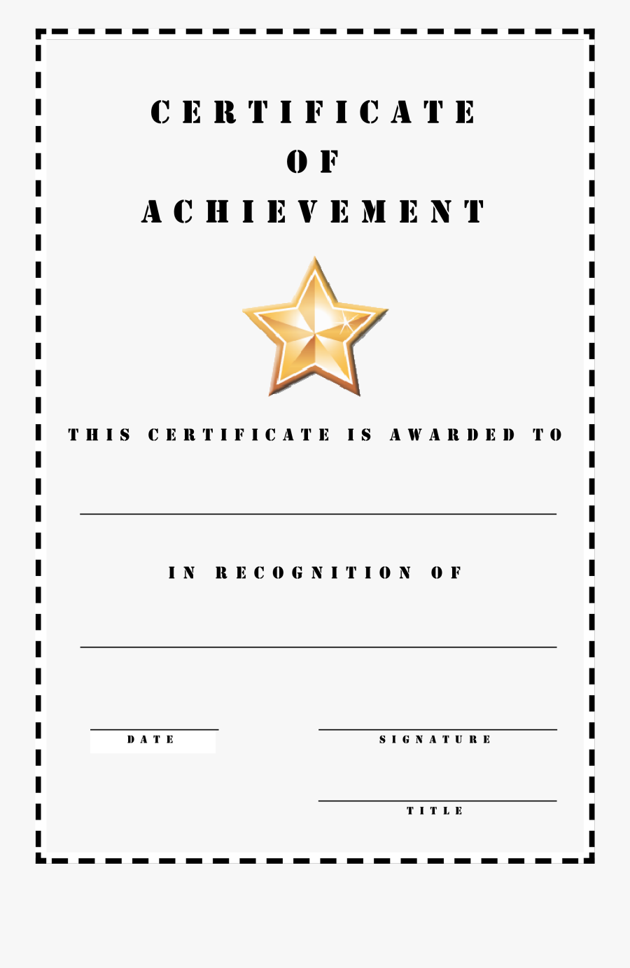 Clip Art Honor Roll Certificate Template - Certificate Template A4 Portrait, Transparent Clipart