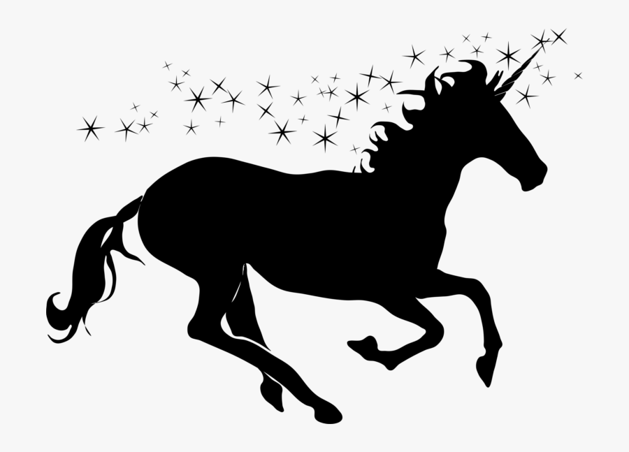 Unicorn Silhouette Transparent Background, Transparent Clipart