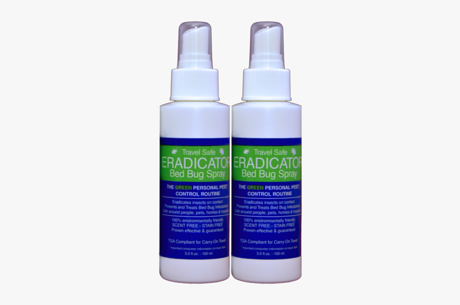 2 Pack Travel Safe Bed Bug Eradicator Spray - Cosmetics, Transparent Clipart