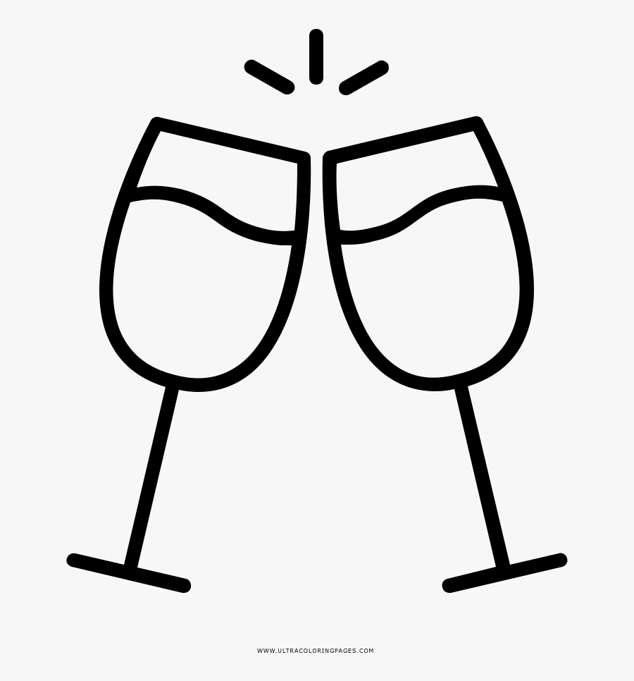 Wine Coloring Page - Wedding Reception Icon Png, Transparent Clipart