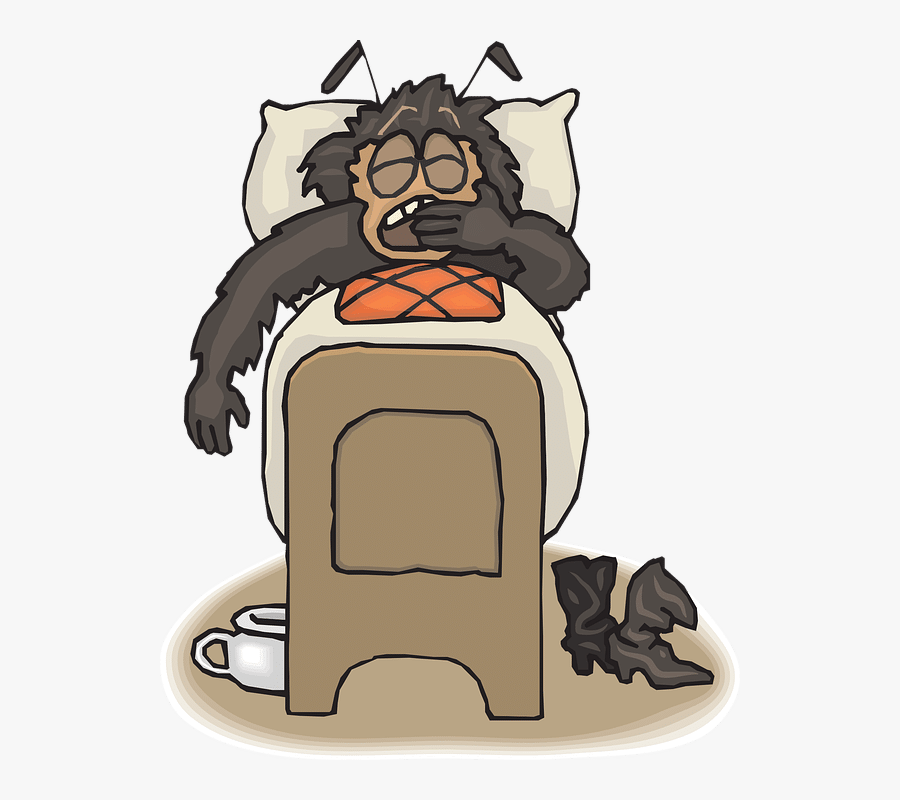 Cartoon Bug Sleeping In A Bed, Transparent Clipart