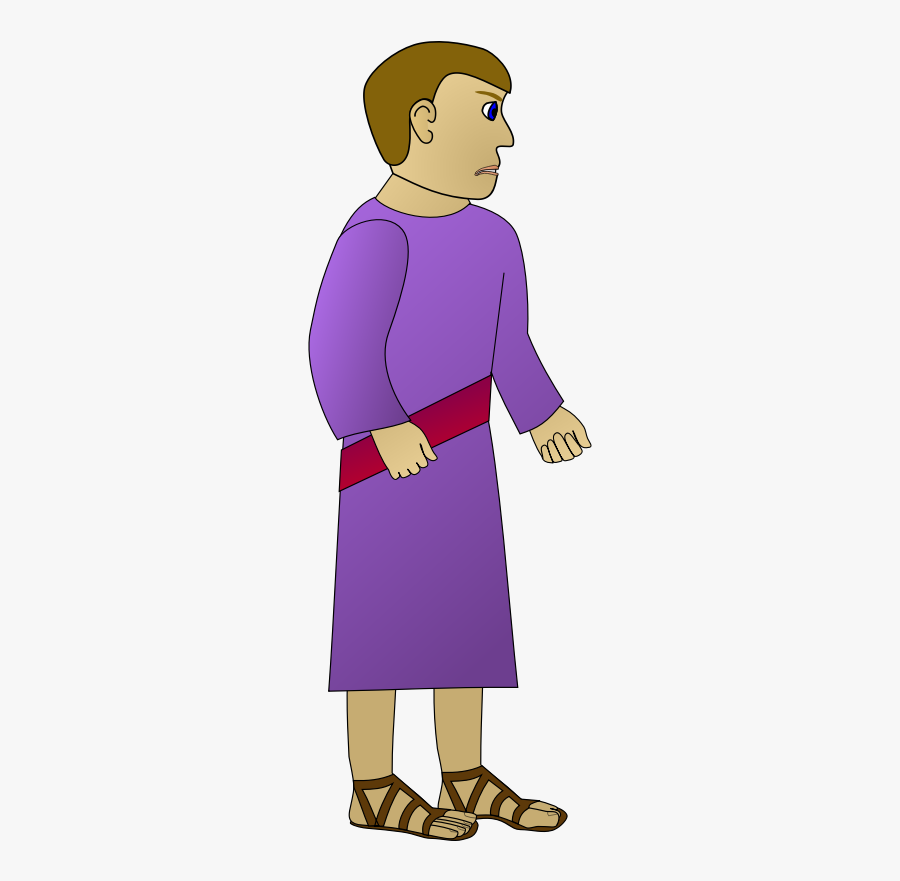 Rich Young Man Going Away Sad - Man With Robe Clipart, Transparent Clipart