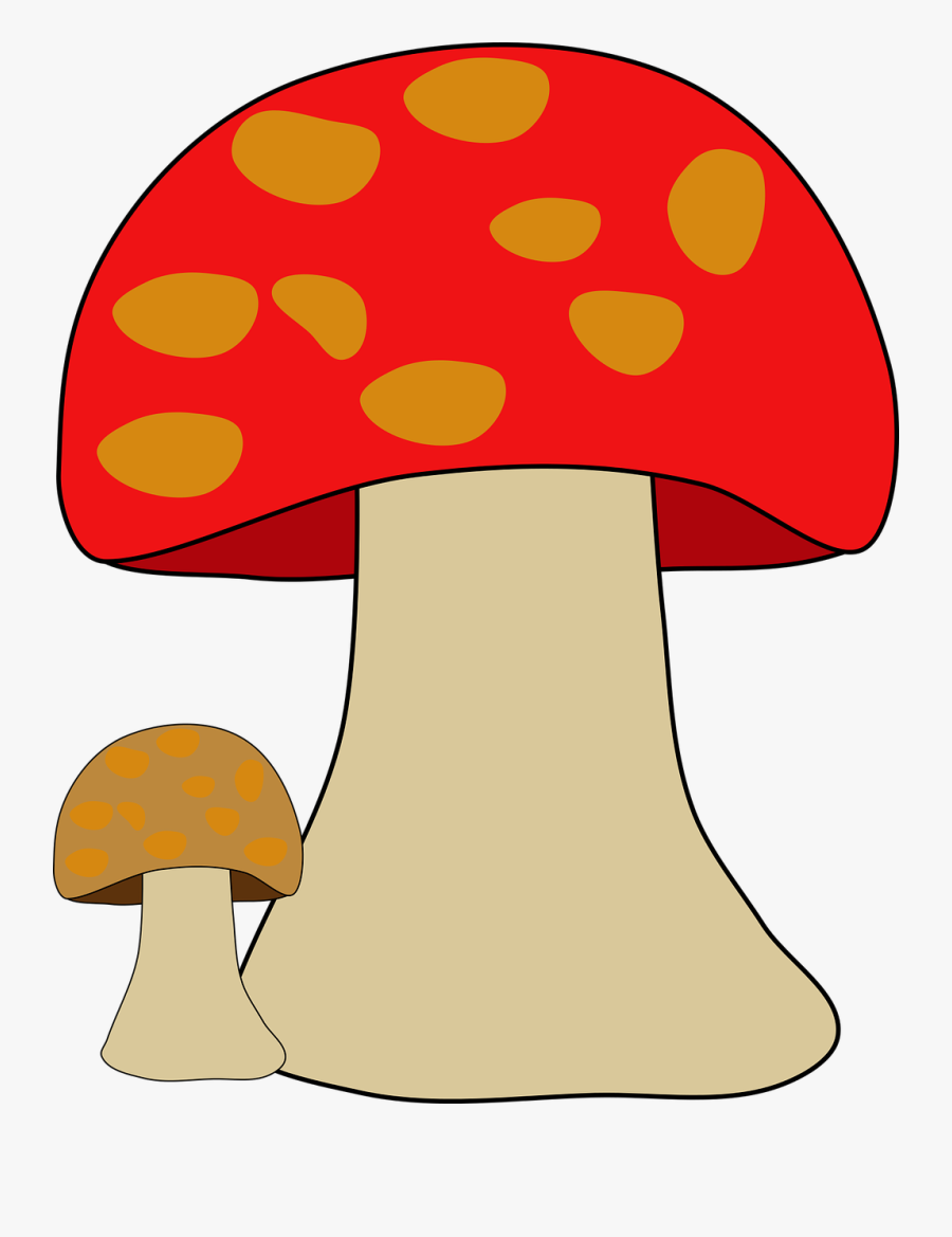 Gallery For Fungus Clipart - Alice In Wonderland Red Mushrooms, Transparent Clipart